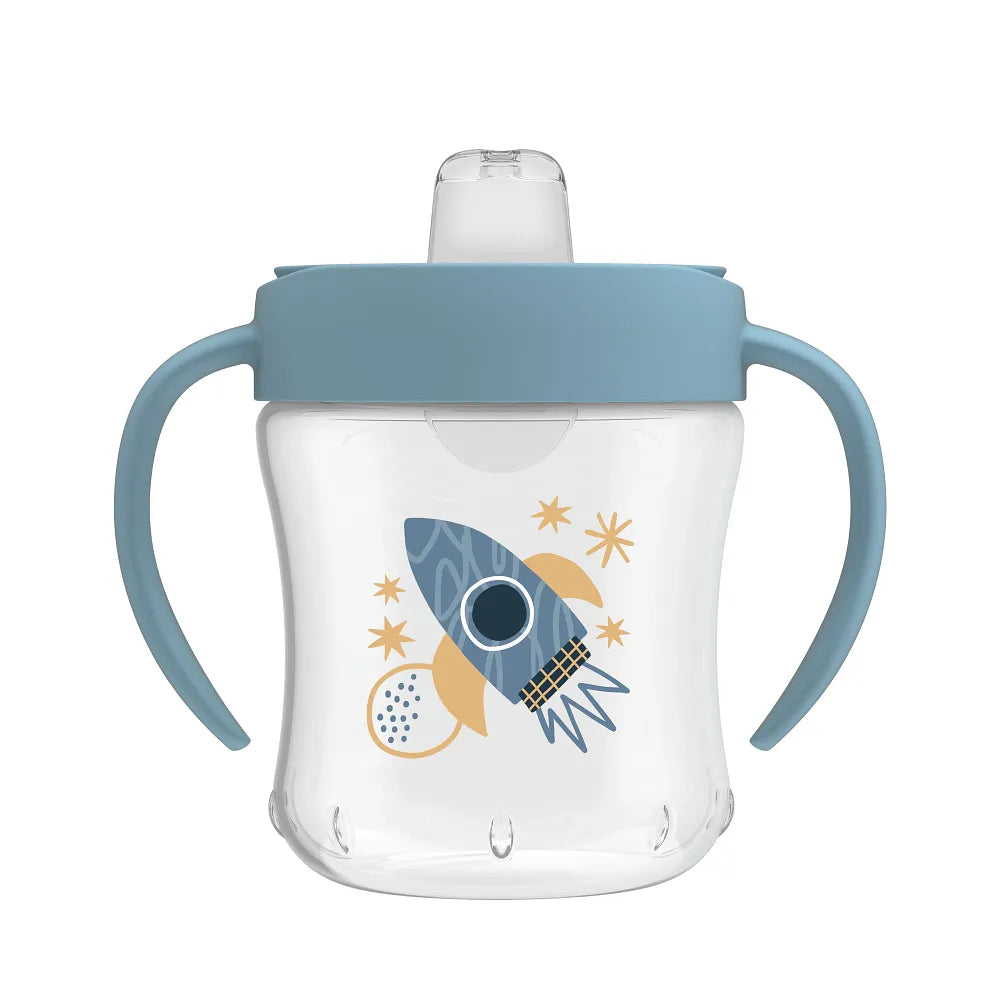 Dr. Brown's Soft Spout Transition Cup with Handles (180ml, Rocketship)