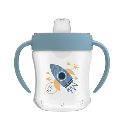 Dr. Brown's Soft Spout Transition Cup with Handles (180ml, Rocketship)