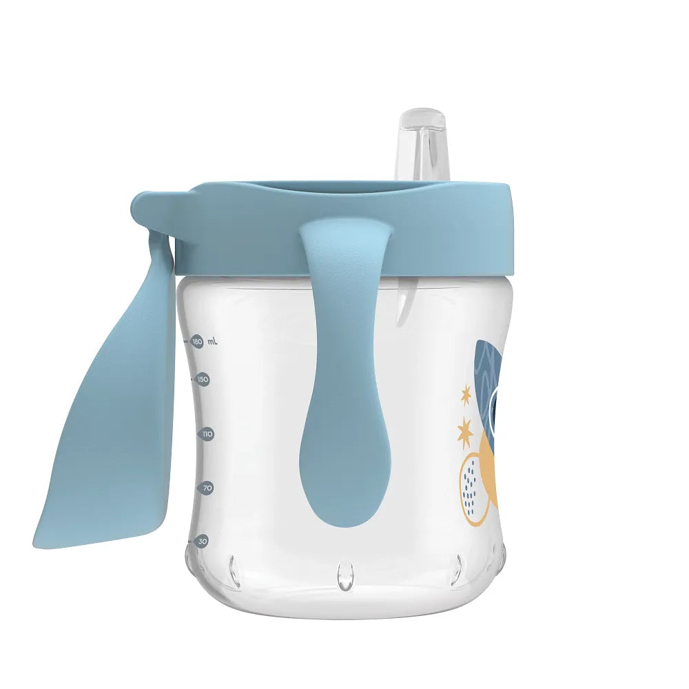 Dr. Brown's Soft Spout Transition Cup with Handles (180ml, Rocketship)