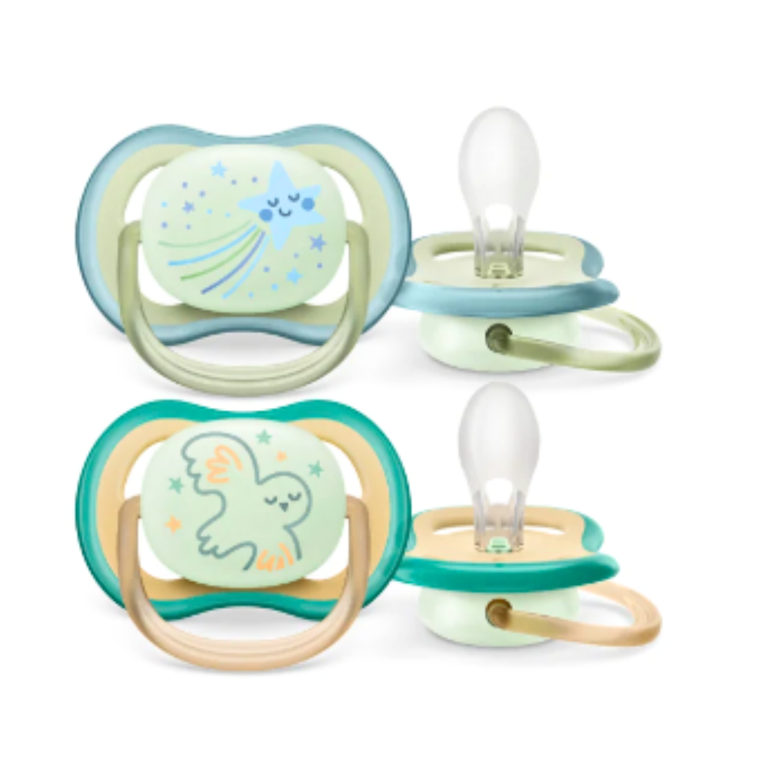 Philips Avent Ultra Air Glow In The Dark Night Time Soother (0-6 Months)