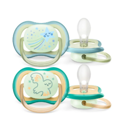 Philips Avent Ultra Air Glow In The Dark Night Time Soother (0-6 Months)