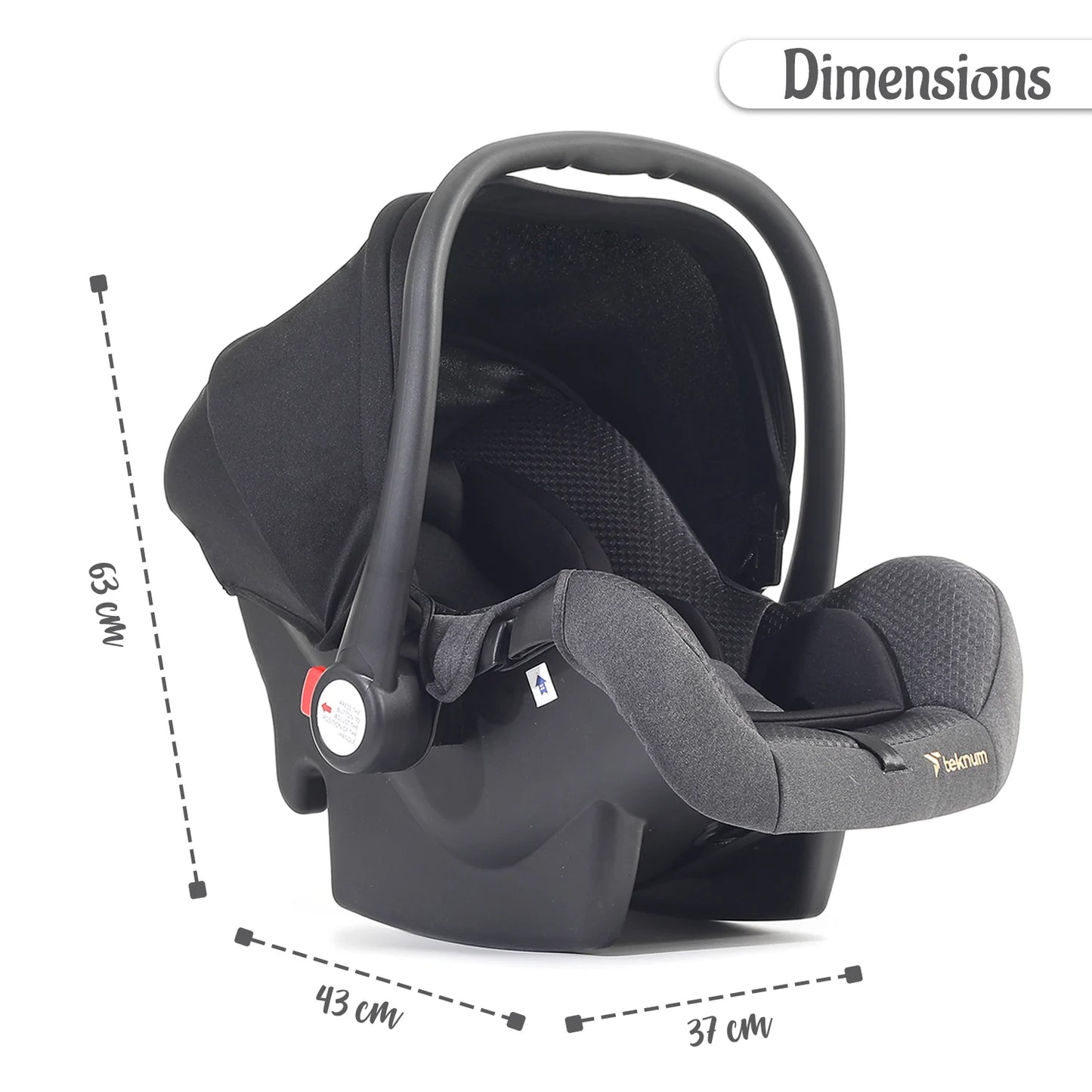 Teknum Stroll 1 Compacto Baby Car Seat (Black)