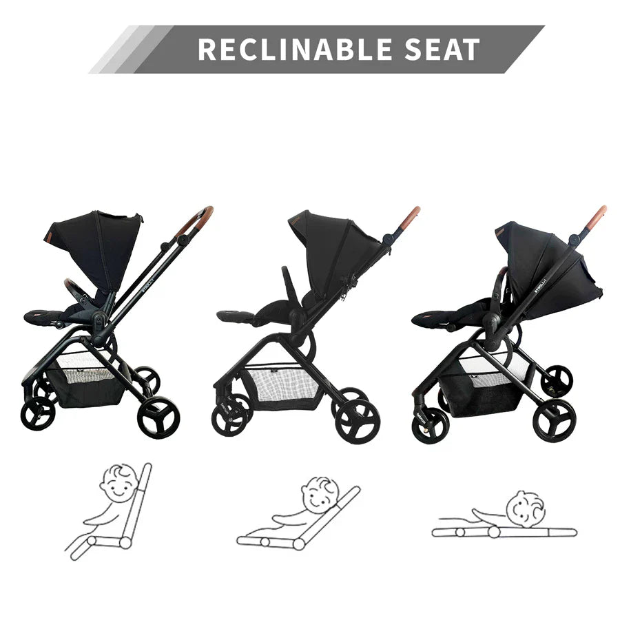 Teknum Stroll 1 Reversible Travel Stroller (Black)