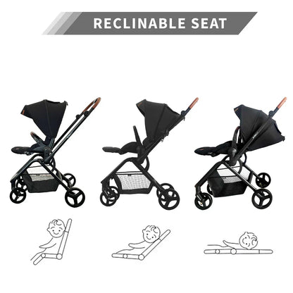 Teknum Stroll 1 Reversible Travel Stroller (Black)
