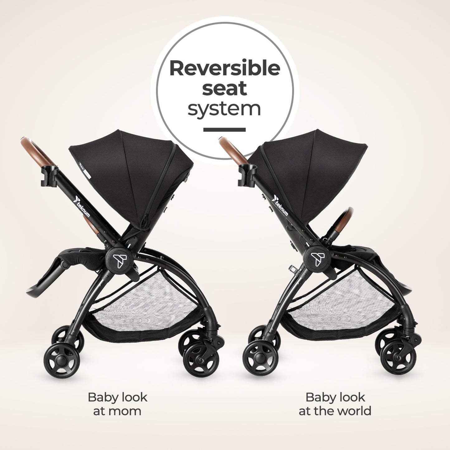 Teknum Stroll 2 Reversible Travel Stroller (Black)