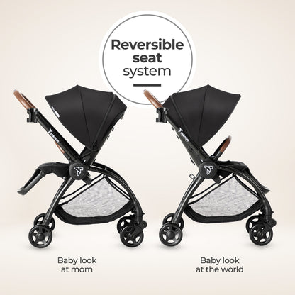 Teknum Stroll 2 Reversible Travel Stroller (Black)