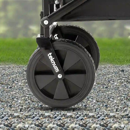 Teknum Folding Wagon Cart with Canopy (Black)