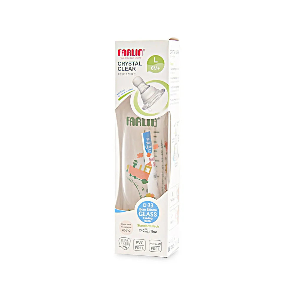 Farlin Heat Resistant Glass Feeder (8 Oz) Shrink