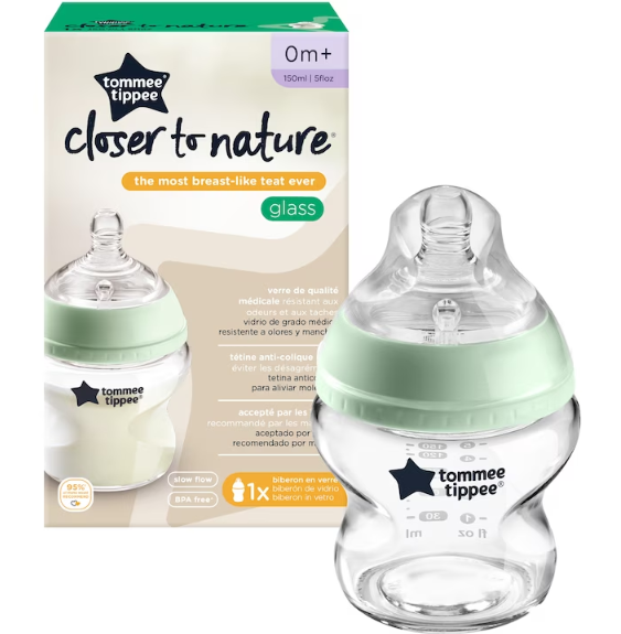 Tommee Tippee Closer to Nature Glass Bottle, 150ml