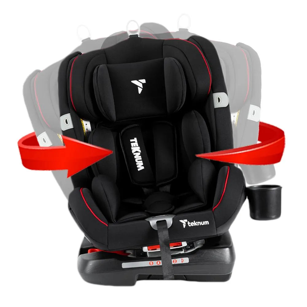 Teknum Evolve 360 Car Seat (Black, 0-12 Yeald Old)