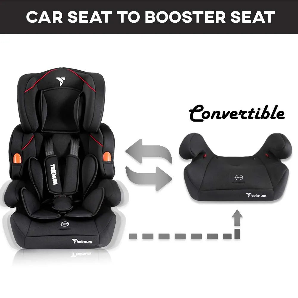 Teknum Nova Car Seat (Black, 9 Months-12 Years Old)
