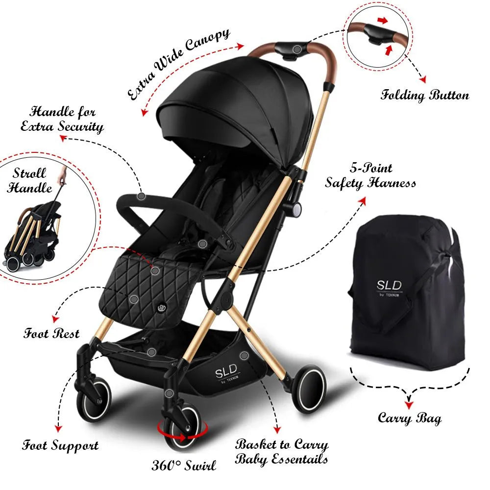 Teknum Travel Lite Sunshine Stroller SLD (Gold/Black)