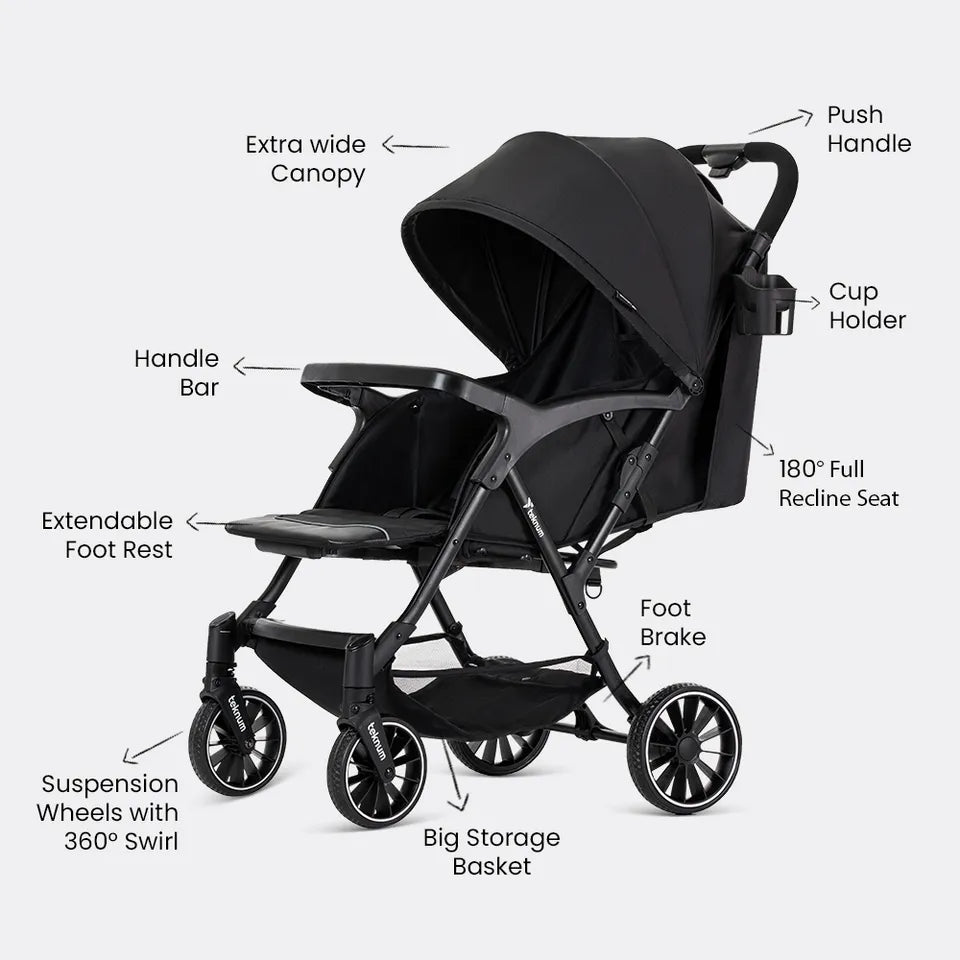 Teknum - Flylite Ultra Lightweight One-Hand Fold Cabin Stroller