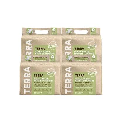 Terra Diaper/Nappy Toddler Diaper 18s (Pack of 4)