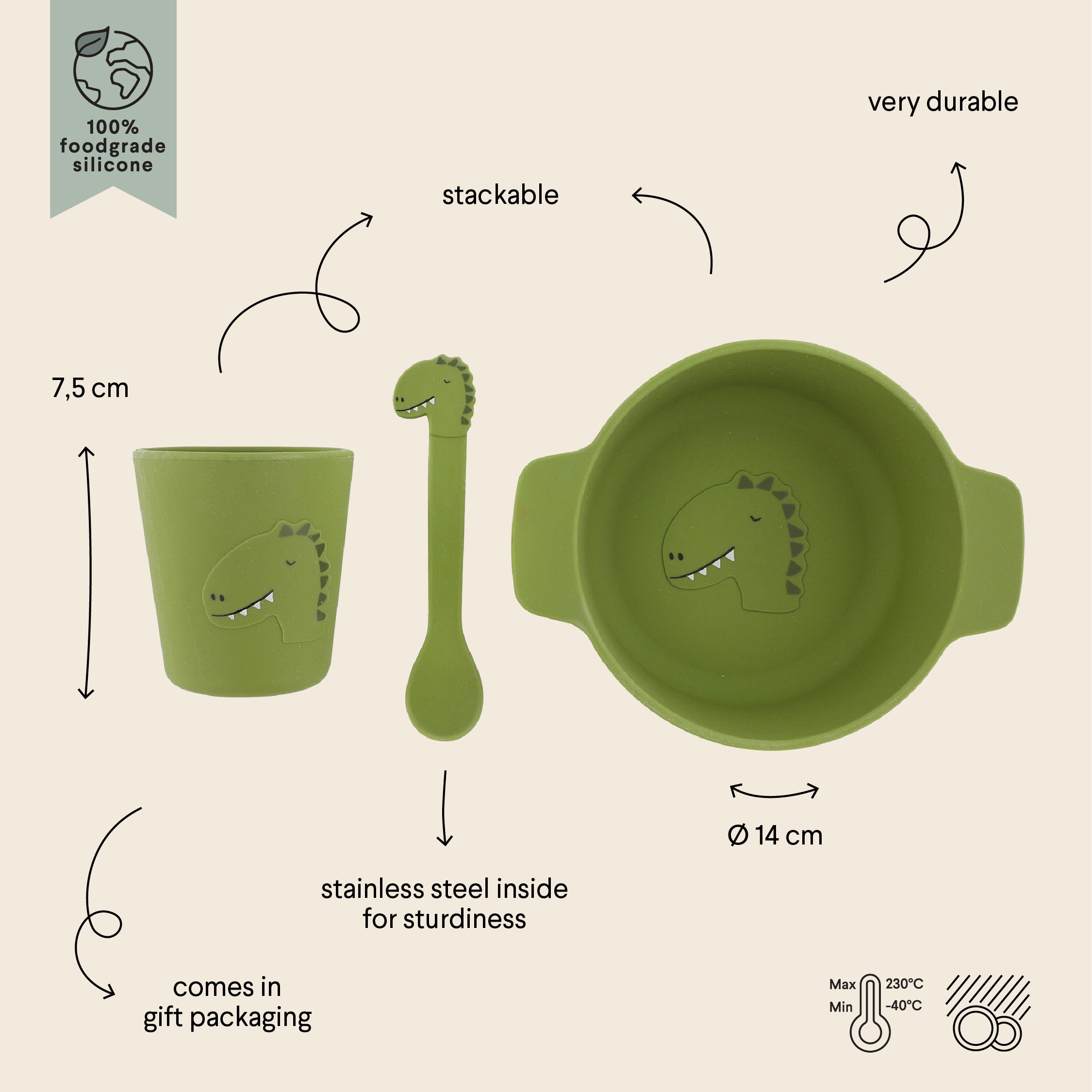 Trixie Silicone First Meal Set, 4m+