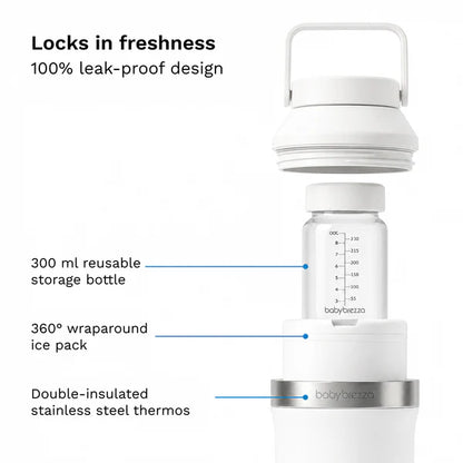 Baby Brezza All Day Breastmilk Cooler (300ml, Soft White)