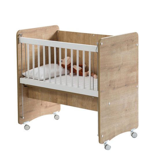 Babywhen مهد جانبي عملي للأم مزوّد بعجلات