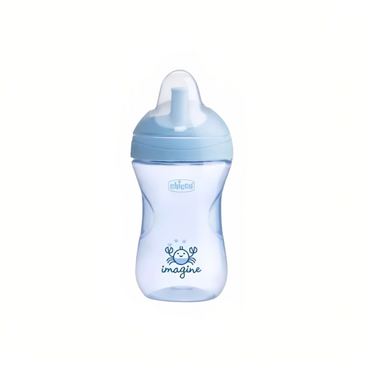 Chicco Advanced Cup 266 ml Baby Bottle Cup 12+ Months for Learning to Drink, Drinking Glass with Straw, Ergonomic Spout and Easy Sips Valve, BPA