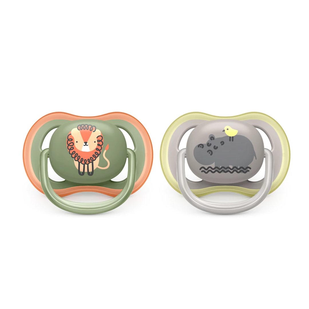 Avent Ultra Air Soother 6-18 Months Deco Animals, 2pcs