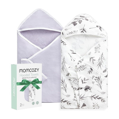 Momcozy Baby Hooded Towel Set - Pack of 2
