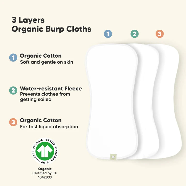 Urban Burp Cloths (Soft White).