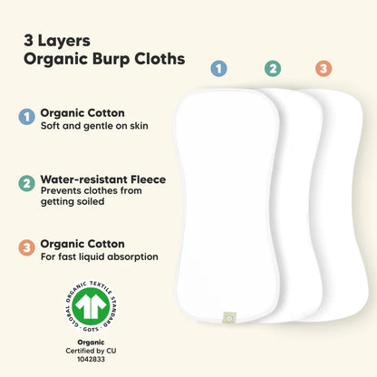 Urban Burp Cloths (Soft White).