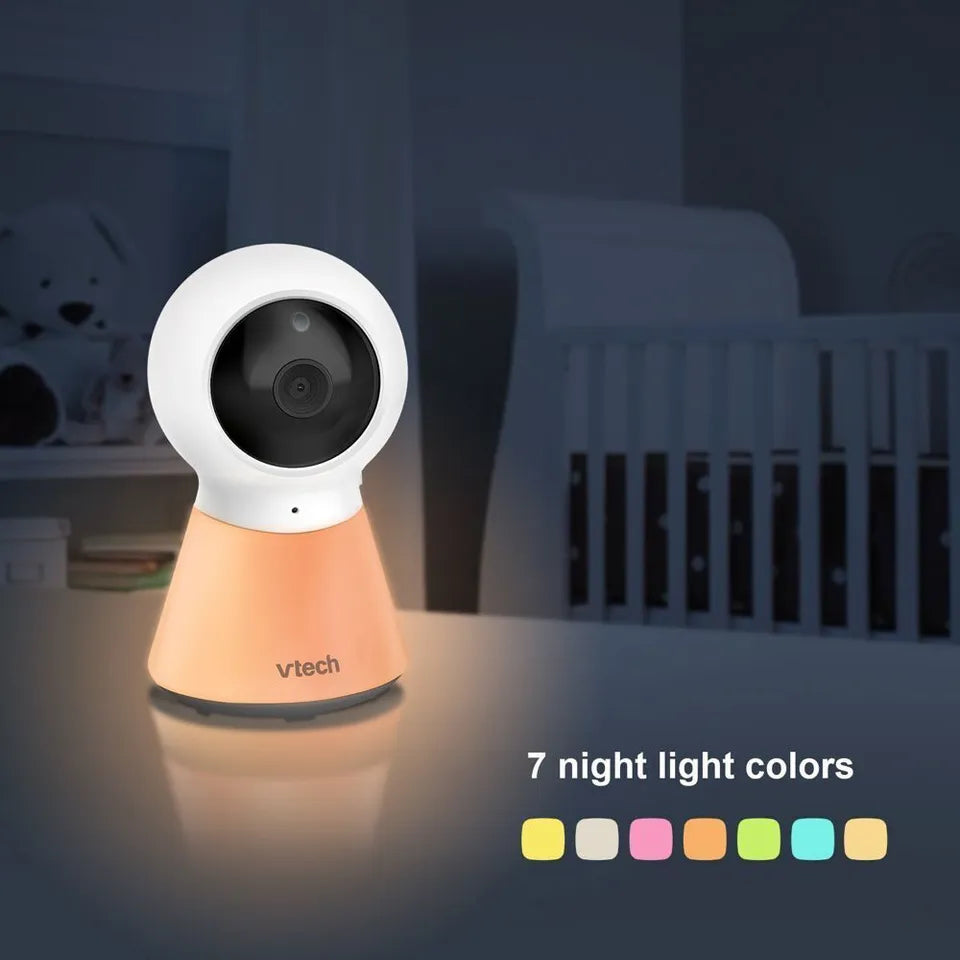 VTech - Smart Wi-Fi 1080p Baby Monitor with 5-Inch Display & Remote Access - White