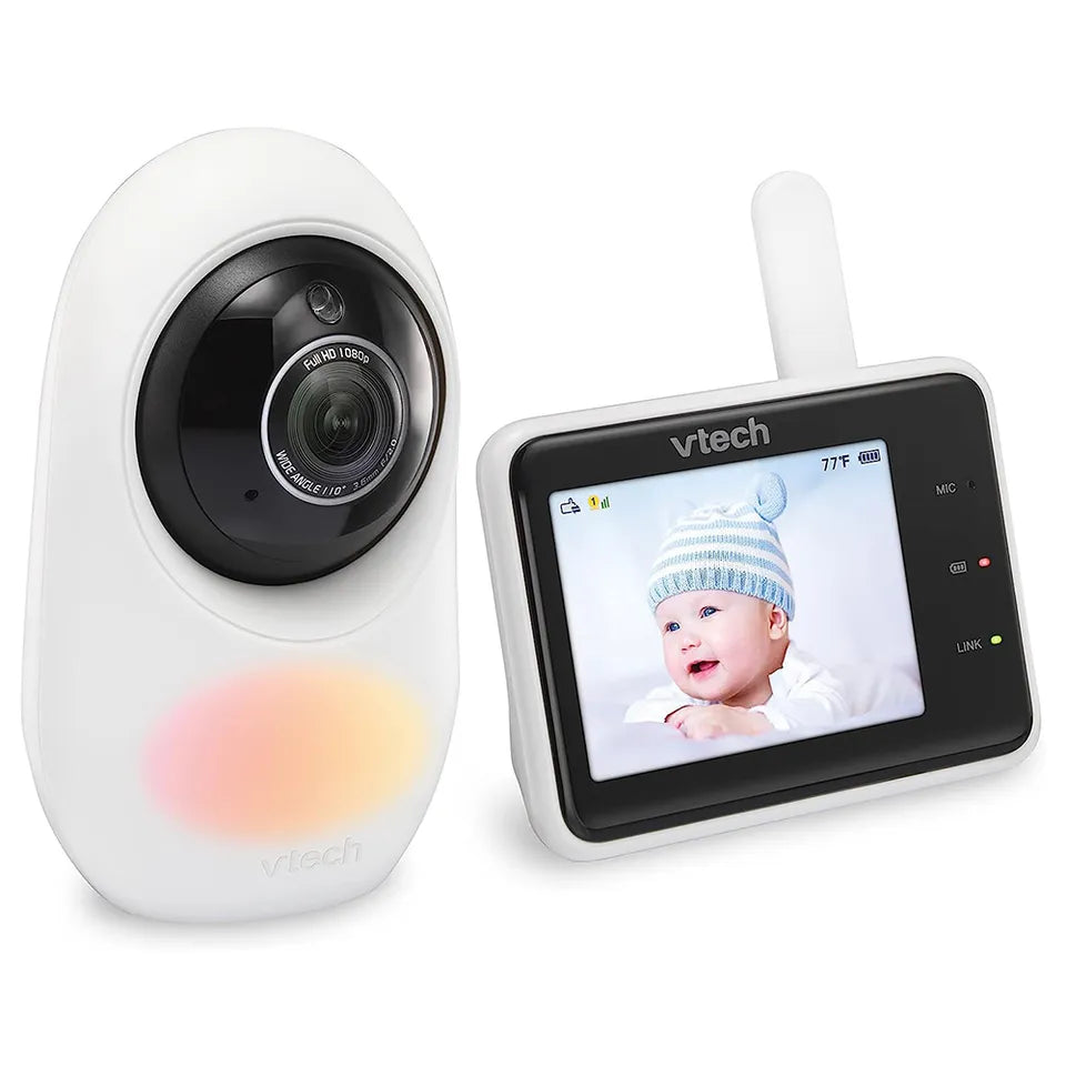 VTech - Wi-Fi 1080P HD Video Monitor with Remote Access - White - 2.8-Inch