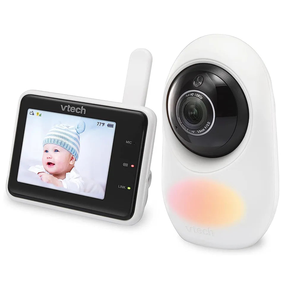 VTech - Wi-Fi 1080P HD Video Monitor with Remote Access - White - 2.8-Inch