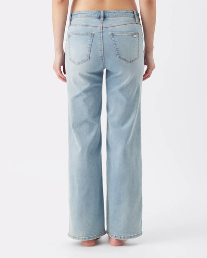 Ripe Maternity Kyle Wide Leg Jean (Light Blue, Large)