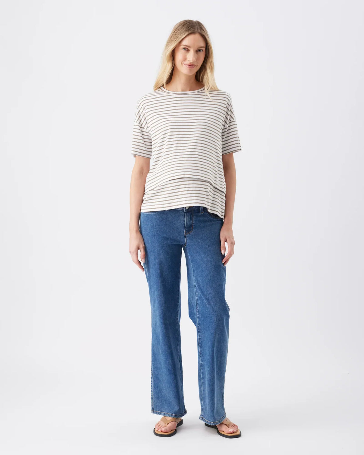 Ripe Maternity Kyle Wide Leg Jean (True Blue, Small)