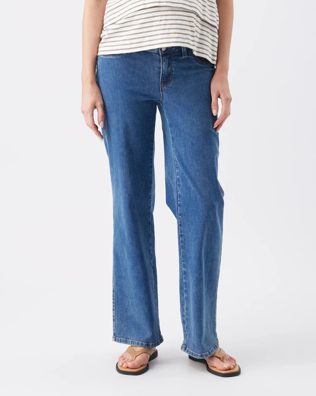 Ripe Maternity Kyle Wide Leg Jean (True Blue, Small)