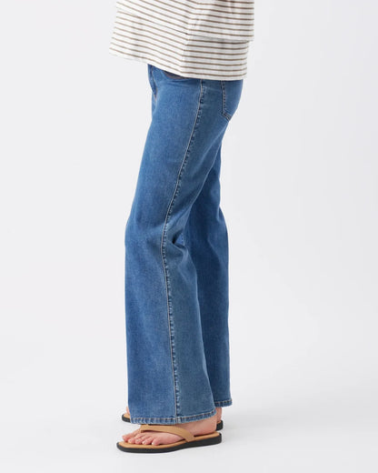 Ripe Maternity Kyle Wide Leg Jean (True Blue, Small)