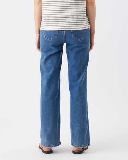 Ripe Maternity Kyle Wide Leg Jean (True Blue, Small)