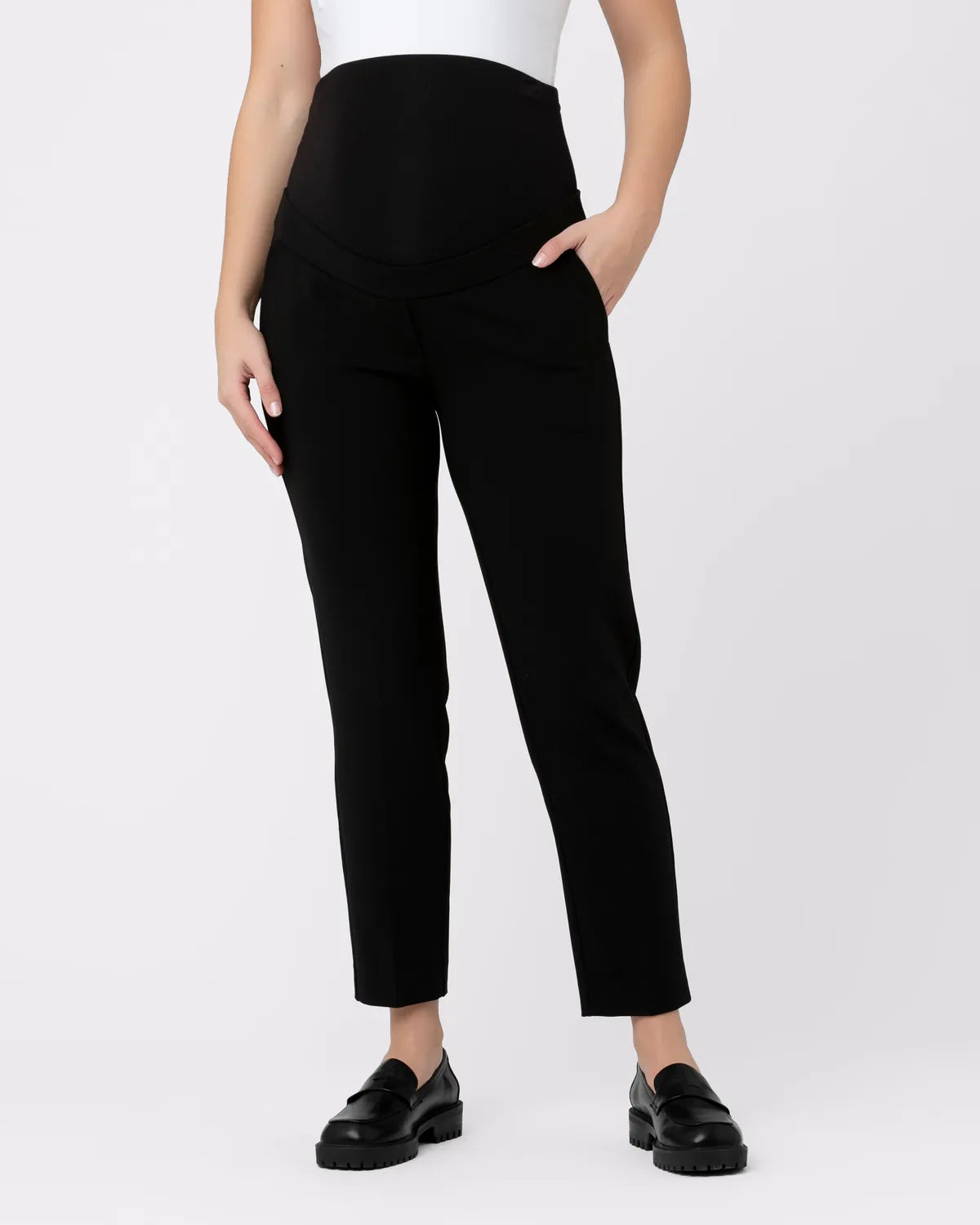 Ripe Maternity Alexa Classic Crop Pant (Black, Large)