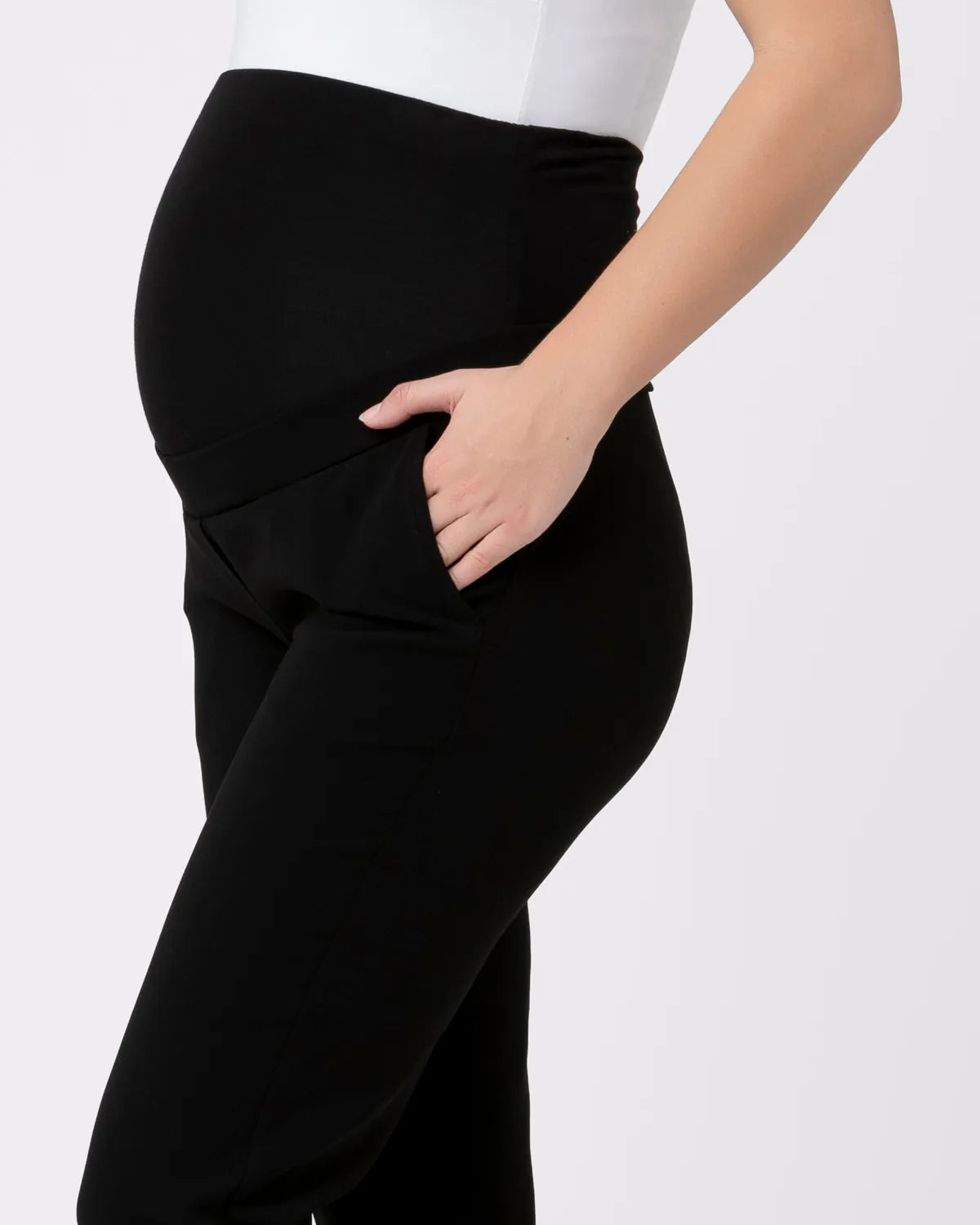 Ripe Maternity Alexa Classic Crop Pant (Black, Large)