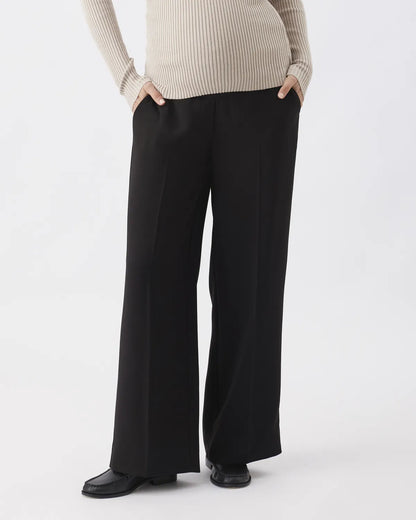 Ripe Maternity Alexa Wide Leg Pant (Black, Small)