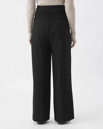 Ripe Maternity Alexa Wide Leg Pant (Black, Small)