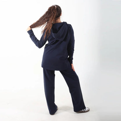 Become a Mom Maternity Tracksuit (Navy, Medium)