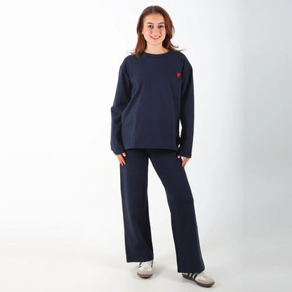 Become a Mom Lego Maternity Tracksuit (Navy, Small)