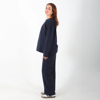 Become a Mom Lego Maternity Tracksuit (Navy, Small)