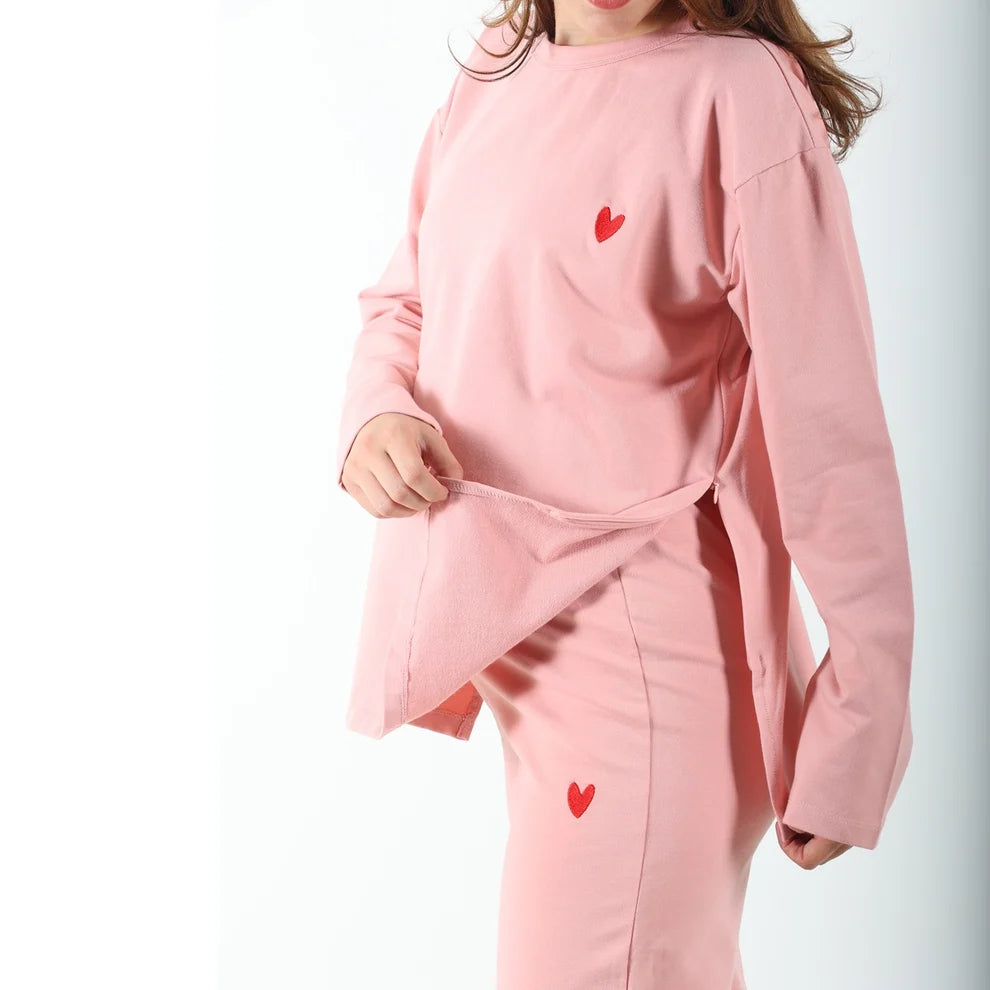 Become a Mom Lego Maternity Tracksuit (Rose, Small)