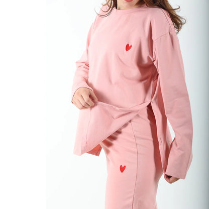 Become a Mom Lego Maternity Tracksuit (Rose, Small)