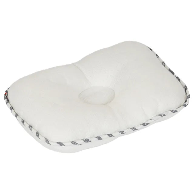 White & Grey Bamboo Cushioned Baby Pillow
