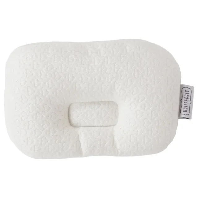 White & Grey Bamboo Cushioned Baby Pillow