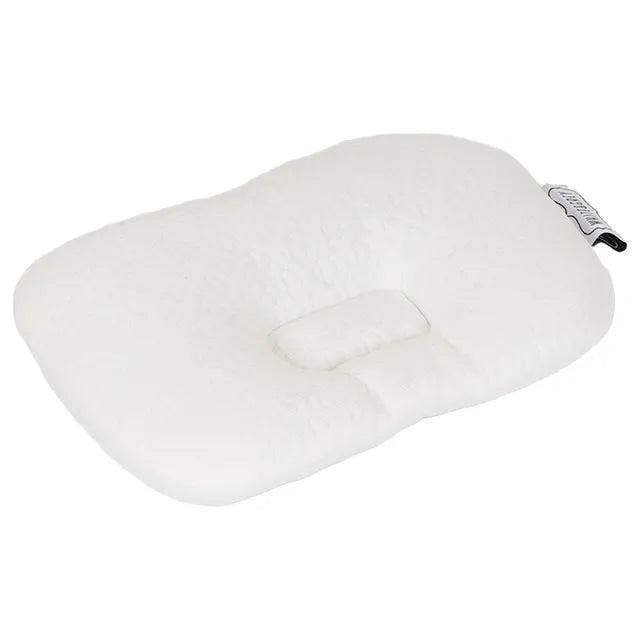 White & Grey Bamboo Cushioned Baby Pillow