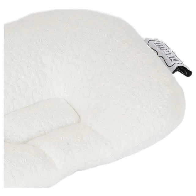White & Grey Bamboo Cushioned Baby Pillow