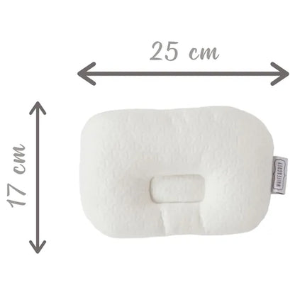 White & Grey Bamboo Cushioned Baby Pillow