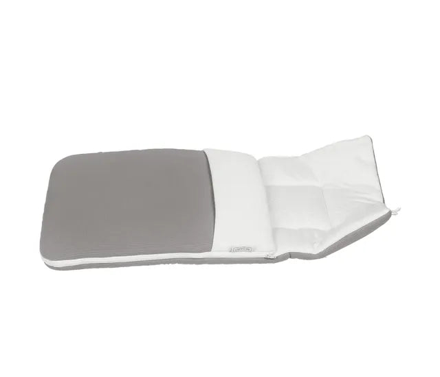 White & Grey 2-in-1 Bamboo Cushioned Baby Sleeping Bag (Grey)