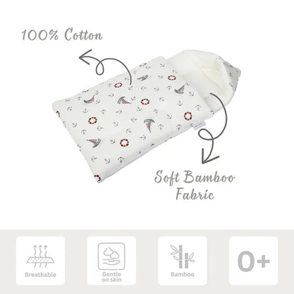 White & Grey Baby Sleeping Bag Soft Bamboo Swaddle Nest